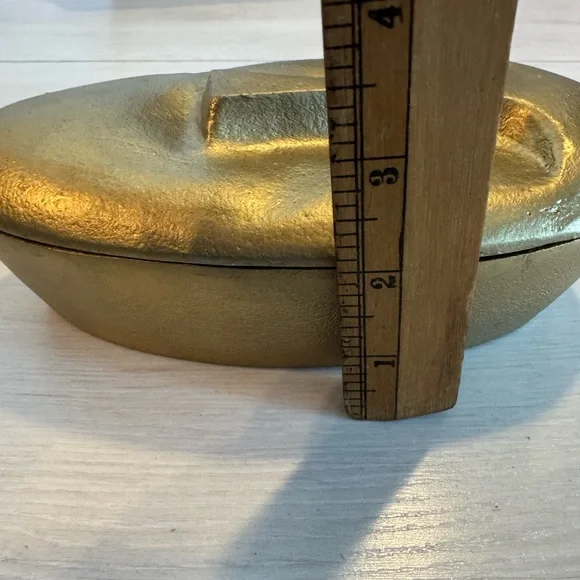 Abstract Metal Lidded Trinket Box - Picture 4 of 4